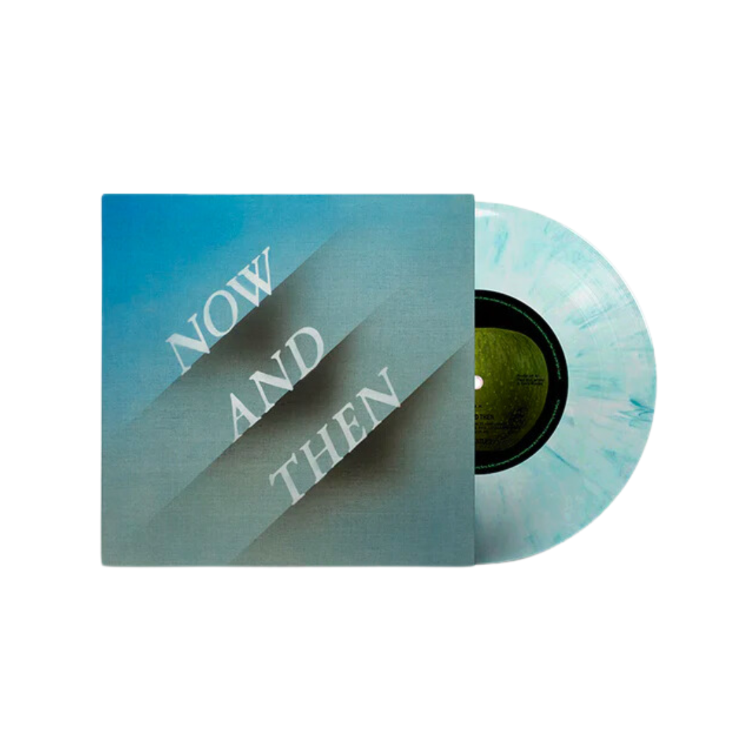 Now And Then / Love Me Do - 7" Single Blue And White Marbled Vinyl